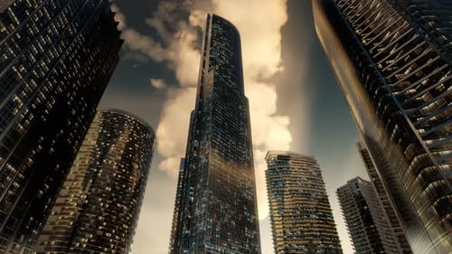Skyscrapers or Modern Buildings in the City