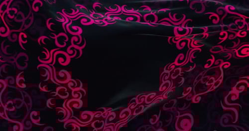 Floral Pattern Silk Cloth Waving Loop 4 K