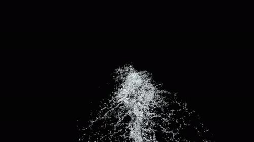 Dynamic Water Splash Burst with Alpha Channel