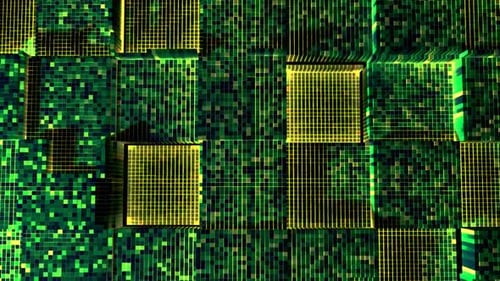 Techno Background Yellow Green