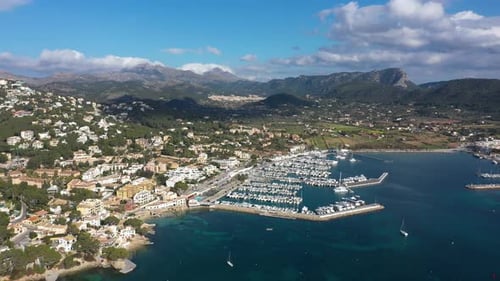 Aerial: The port of Andratx
