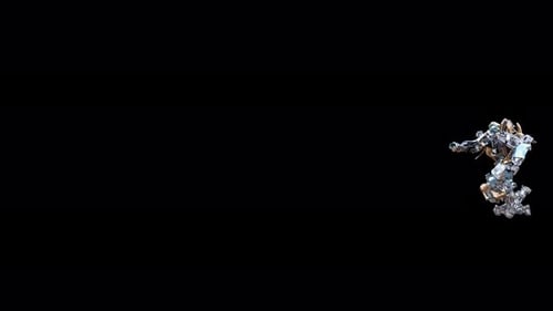 Futuristic Metallic Robot Dancing Animation with Alpha Channel