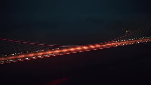 Istanbul Bosphorus View at Light Night