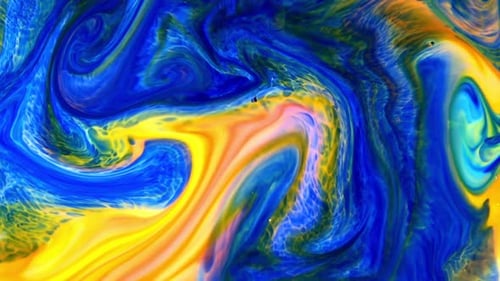 Psychedelic Color Spreading Paint Swirling
