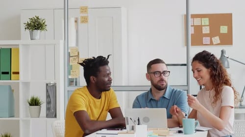 Business Colleagues Working in Office