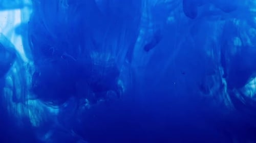 Swirling Blue Ink in a Fluid Environment