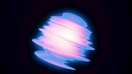 Animated Fluid Abstract Glowing Energy Sphere