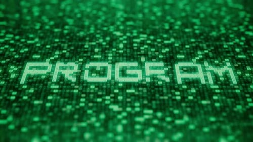 PROGRAMA Se hace la palabra con símbolos en la pantalla verde