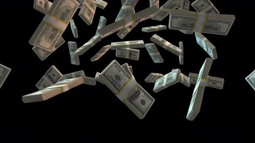 Alpha Matte Einhundert Dollar fallend