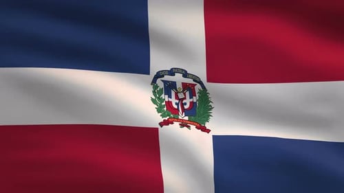 Dominican Republic Flag Waving Animation