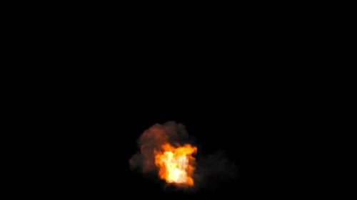 Realistic Fire and Smoke Explosion Animation