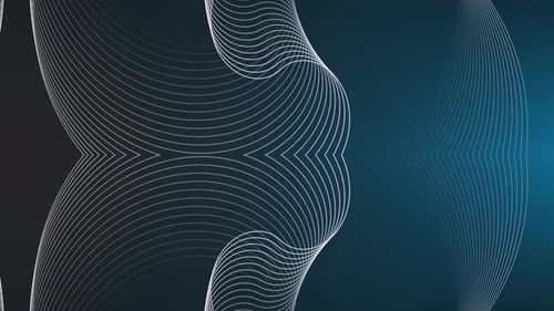 Geometric ribbon line morphing animation. Ribbon line geometric colorful line. Vd 756