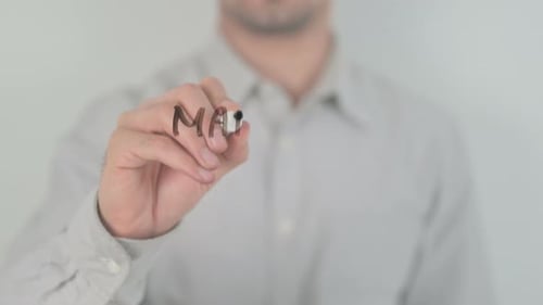 Made in India Writing on Screen with Hand