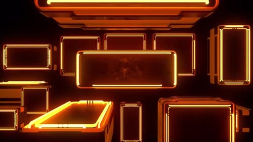 Glowing Moving Cubes