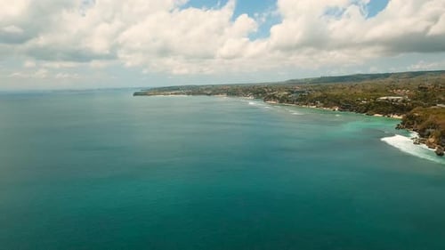 Aerial View Beautiful Beach Bali