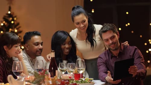 Friends Celebrate Holiday Season Together on Video Call