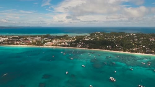 Tropical Beach with and Turquoise Sea