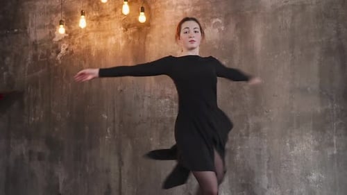 Choreographer Rehearses a Professional Dance To Perform at a Concert