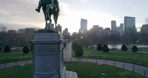 George Washington Statue at Boston Common Park