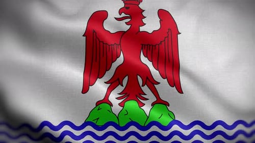 Animated Flag of Nice France Waving Motion