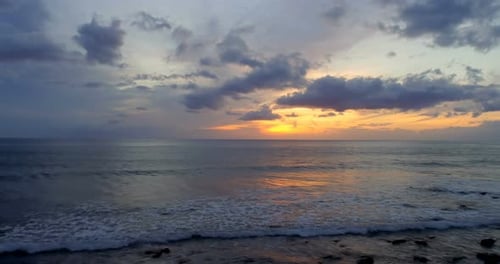 View of sunset on sea