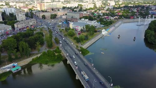 Bridge Road With Automobile Traffic