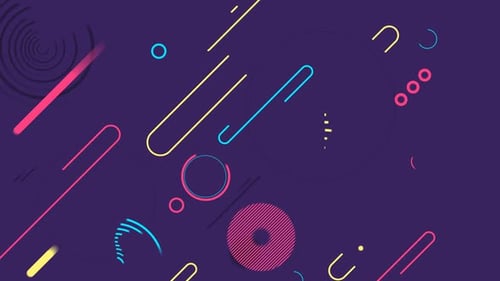 4K Geometrische Schleifenformen Hintergrund