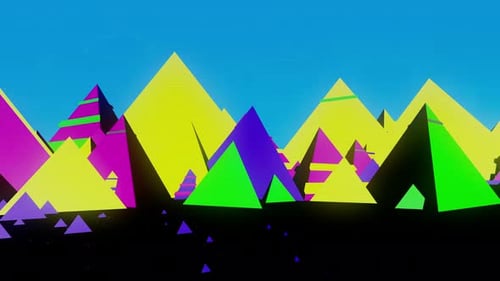 Abstract Colorful Pyramid 4k