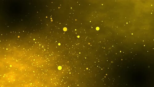 Abstract Golden Particles Floating Dust Bokeh Background Animation