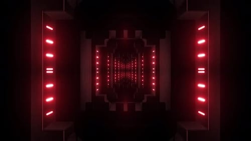 4k Neon Light Sci Fi Tunnels Pack