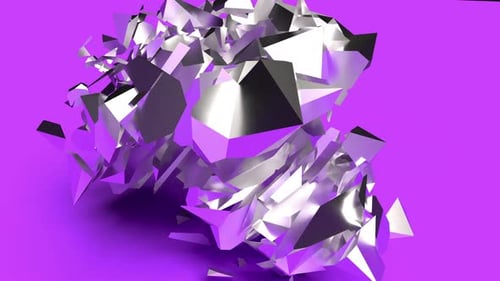 Metal Star Explosion Abstract Hyperspace Background Super Slow Motion 1000 FPS