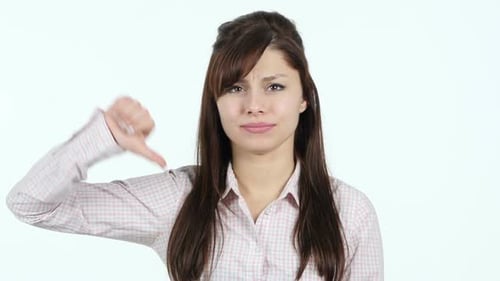 Thumbs Down by Young Girl