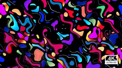 Dynamic Abstract Liquid Shapes Flowing Color Background Loop
