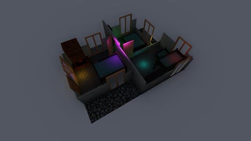 Isometric bedroom