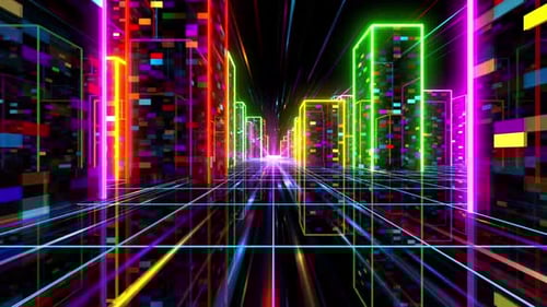Colorful Neon City