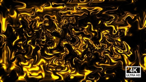 Seamless Golden Liquid Abstract Motion Background