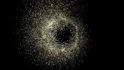 Golden Sparkling Particle Burst Reveal