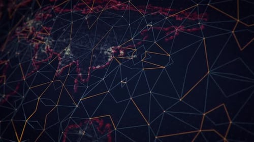 Abstract Digital Global Network Connection Background Loop