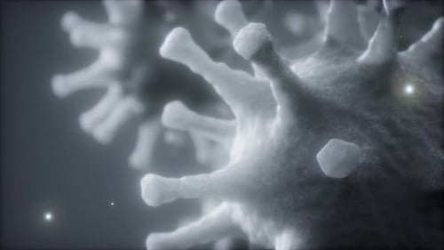 Animated Microscopic Virus Cell Medical Background