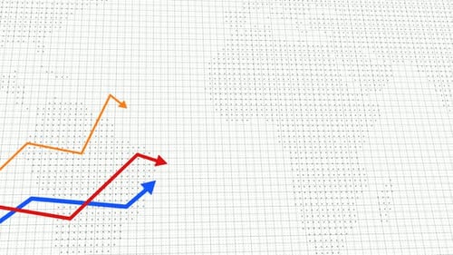 Animated Global Business Data Trend Lines