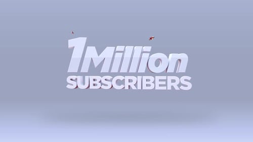 YouTube 1 Million Subscribers Animated Logo Reveal