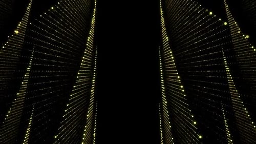 Abstract Digital Light Grid Tunnel Background Animation