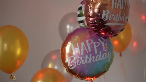 Festive Happy Birthday Balloons