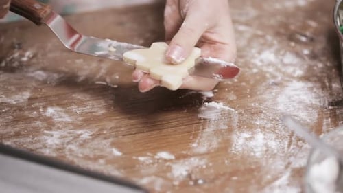 Step by step. Holiday season baking. Baking sugar cookies for Christmas.