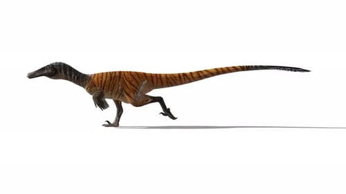 3D Animation of a Running Dinosaur