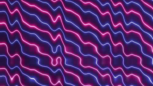 Abstract Neon Wavy Lines Looping Background Animation