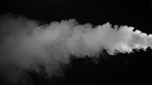 Fumées blanches après l'explosion