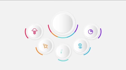 Animated Business Infographic Circles with Icons