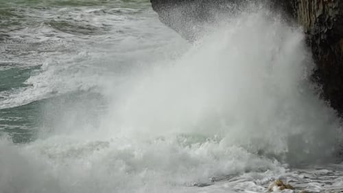 Stormy Sea on Sunset