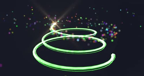 Animated Glowing Line Drawing Christmas Tree Reveal